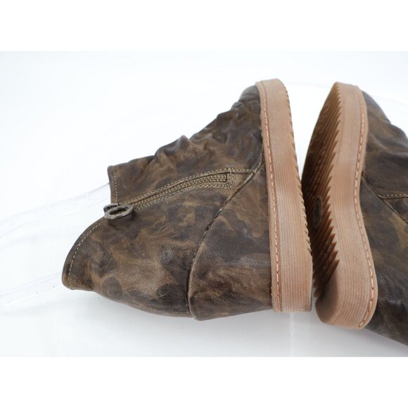 Sofft Womens Siri Ankle Boots Booties Wedge Heel Ruched Green Camouflage 8.5 - Picture 6 of 12